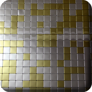 کاشی ترکیبی خشدار طلایی و نقره ای (2×2-No.4 ScmG)